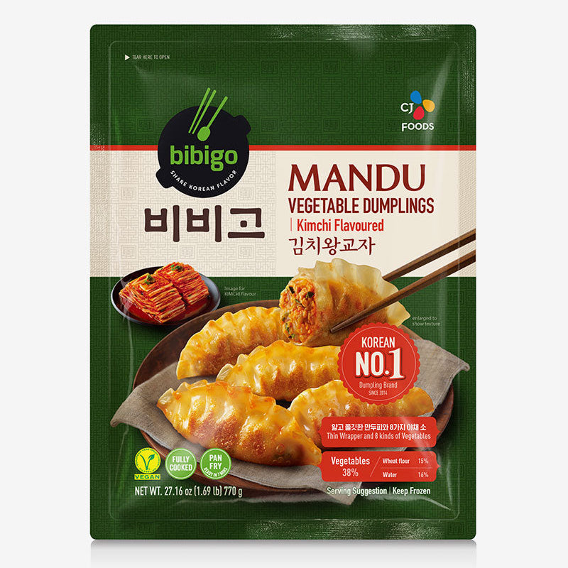 CJ BEKSUL ビビゴキムチ餃子 770G*8 / 씨제이 비비고 김치 왕 교자