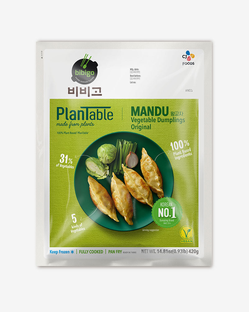 BIBIGO PLANTABLE ORIGINAL DUMPLINGS 420G*16/ 씨제이 비비고 플랜테이블 오리지널 왕교자