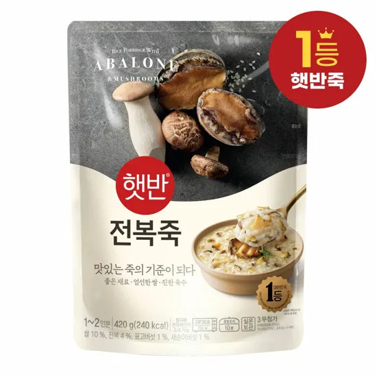 CJ bibigo PORRIDGE ABALONE 280G*24/씨제이 비비고 전복죽 280g