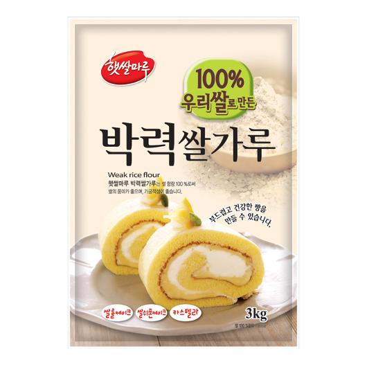 (予約注文) ケーキ用薄力米粉 3kg/(선주문) 우리쌀 100% 박력 쌀가루 중