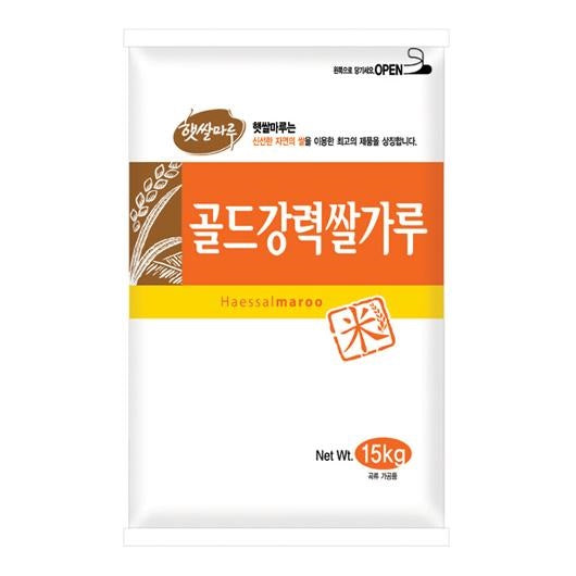 (Preorder) Strong Rice Flour Gold for Bread 15kg/(선주문) 우리쌀 100% 골드 강력 쌀가루 대