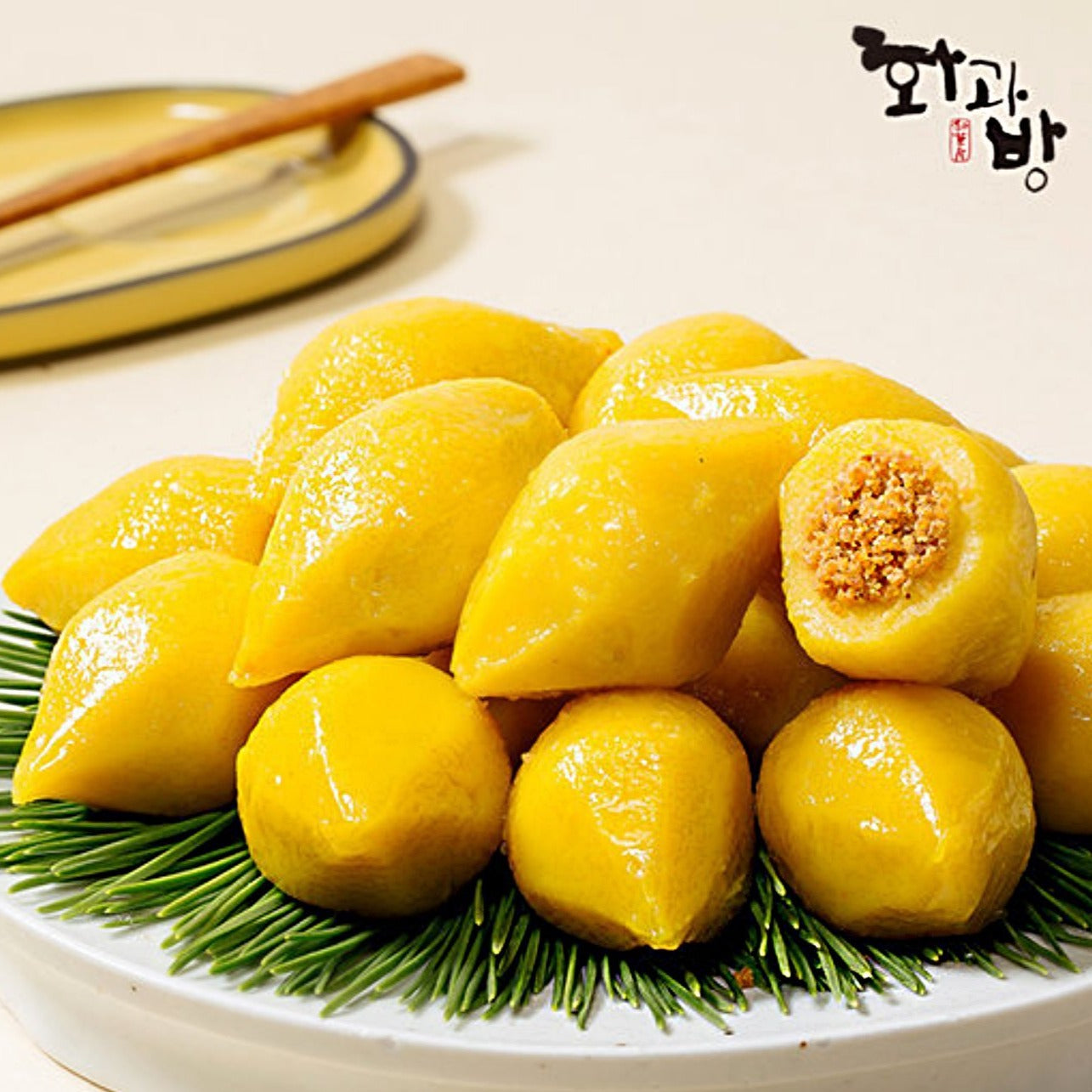 (Preorder) Frozen Rice Cake Songpyun Pumpkin for Retail 2kg*4/(선오더)[냉동해동] 송편 (호박)
