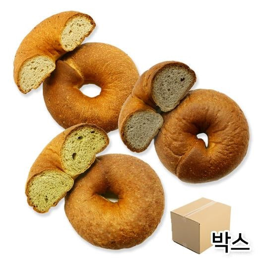 (Preorder) Par baking Black Barley Bagel 110g/(선오더) 냉동 생지 쌀 베이글 흑보리
