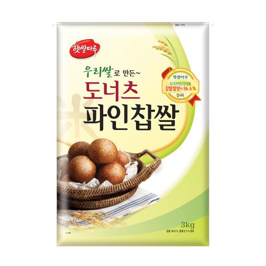 (予約注文) ドーナツ用米粉 3kg/(선주문) 찹쌀 도너츠 쌀가루