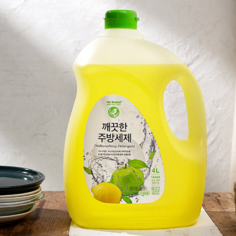 ノーブランド 食器用洗剤 4L*4/노브랜드 깨끗한 주방 세제