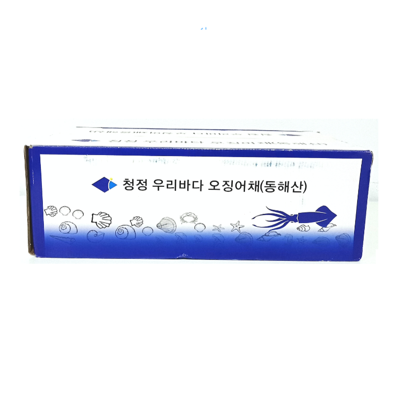 冷凍イカ ストリップ IQF 10kg/냉동 절단 몸통 오징어 동해산 IQF