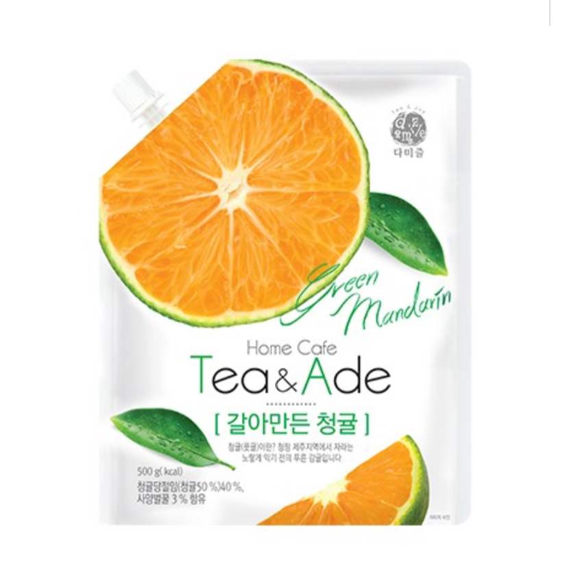 ティー&amp;アデ グリーンマンダリン 500g*16/에이드 갈아 만든 청귤