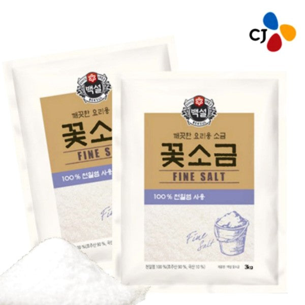 CJ 韩国盐 3kg*6/씨제 Been 백설 꽃소금 3kg