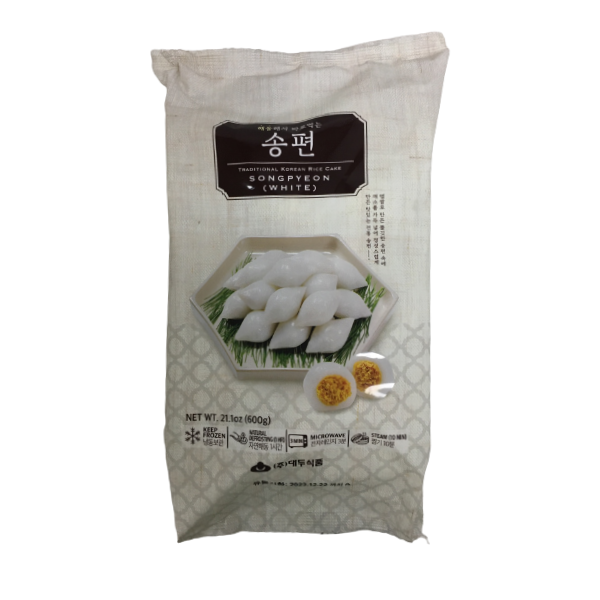 (Preorder) STEAMED RICE CAKE SONGPYUN (WHITE) 600g*12/(선주문) 가정용 추석 백송편
