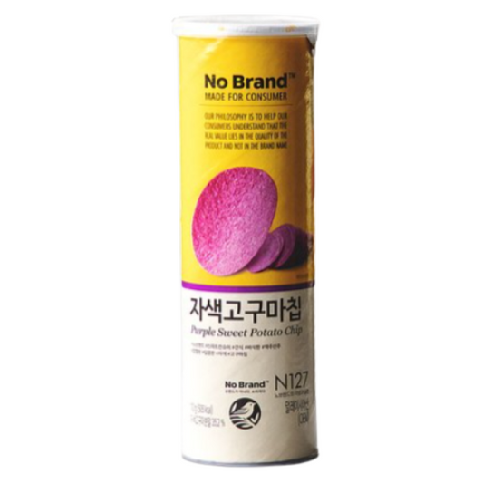 ノーブランド 紫芋チップス 110g*14個/노브랜드 자색 고구마 칩스