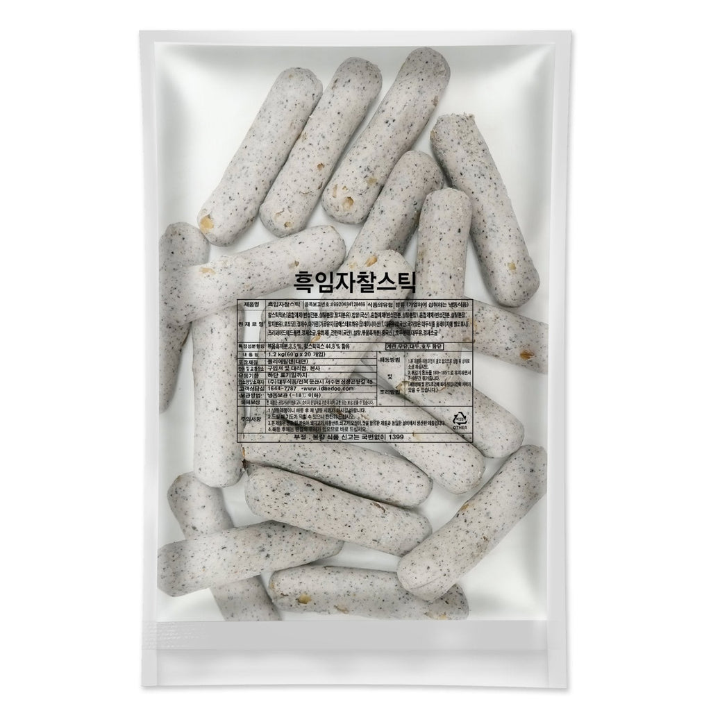 (Preorder) Frozen Glutinous Rice Stick Black Sesame 1.2kg*5/(선주문) 냉동 생지 흑임자 찰스틱