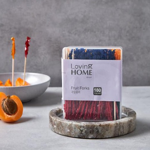 Loving home  Disposable Plastic Fruit Forks 180Pcs*48/러빙홈 과일꽂이